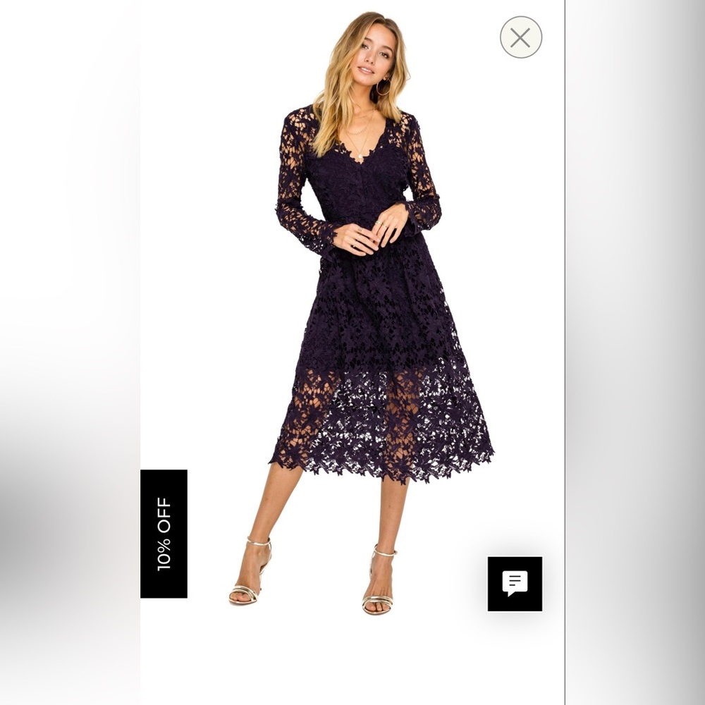 Astr The Label Lace Midi Dress